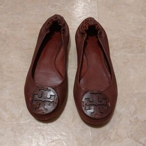 Tory burch leather Minnie  travel ballet flats